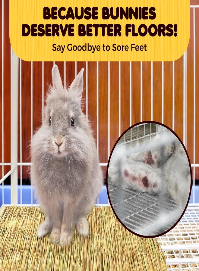 SunGrow Rabbit, Leopard Gecko & Guinea Pig Grass Chew Mat, Hay Bedding, Zip tie to Wire Cage Provide Insulation Cold Weather, Cover Ugly Wire on Cage, DIY Small Pet Runways, Huts - Image 4