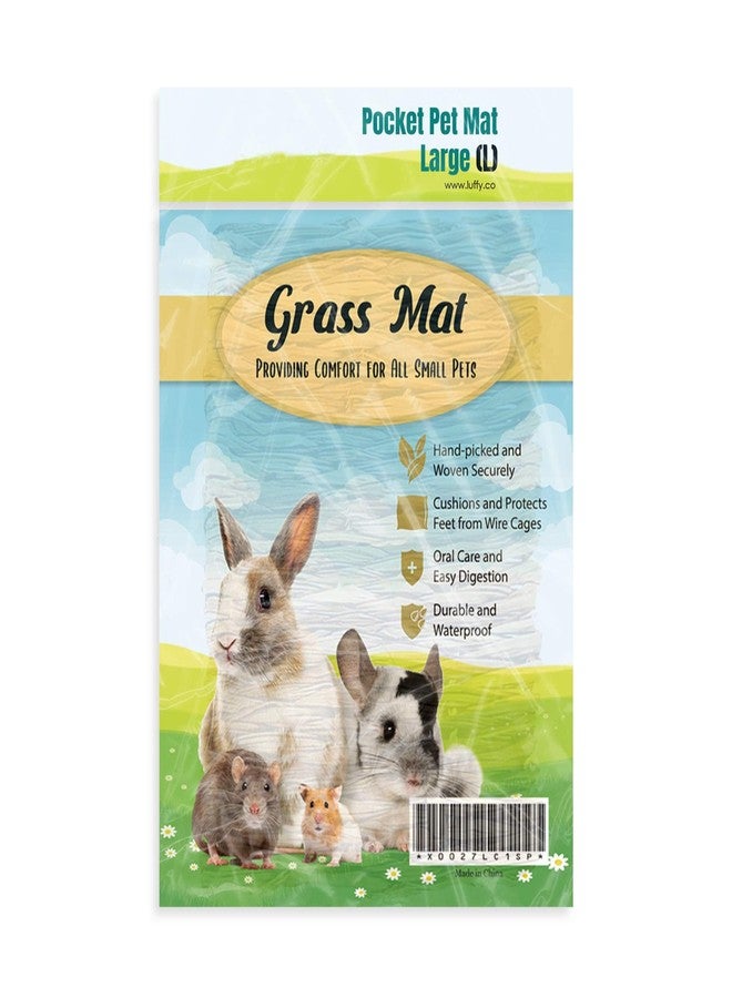 SunGrow Rabbit, Leopard Gecko & Guinea Pig Grass Chew Mat, Hay Bedding, Zip tie to Wire Cage Provide Insulation Cold Weather, Cover Ugly Wire on Cage, DIY Small Pet Runways, Huts - Image 2