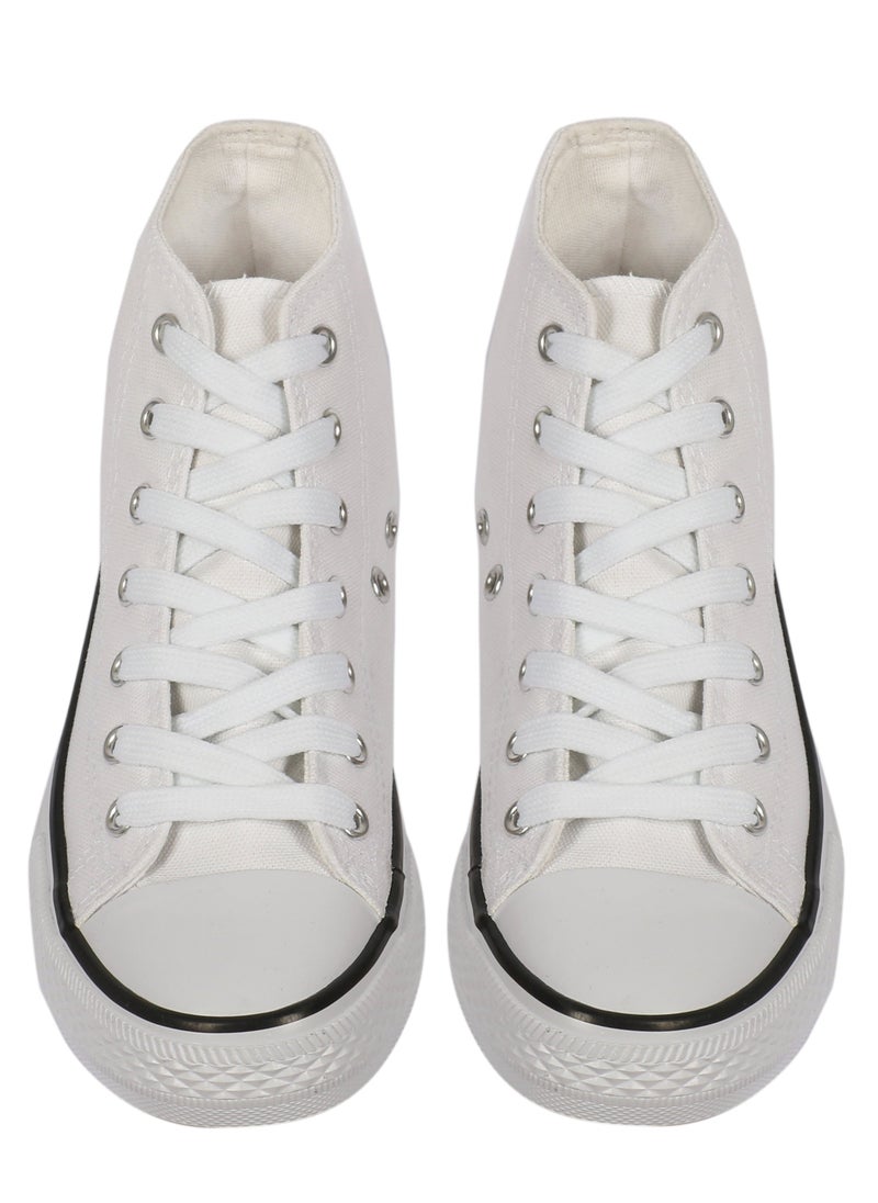 Fashion Sport Ladies Shoes High top White  - Image 3