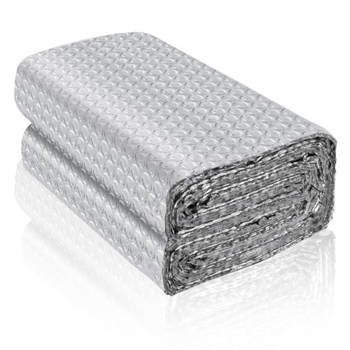 LSGCQ Reflective Foil Insulation, Double Reflective Bubble Insulation Sheet, Aluminum Foil Bubble Shield, Radiant Barrier Roll for RV Windows Weatherproofing (23.6''x 10Ft) - Image 1
