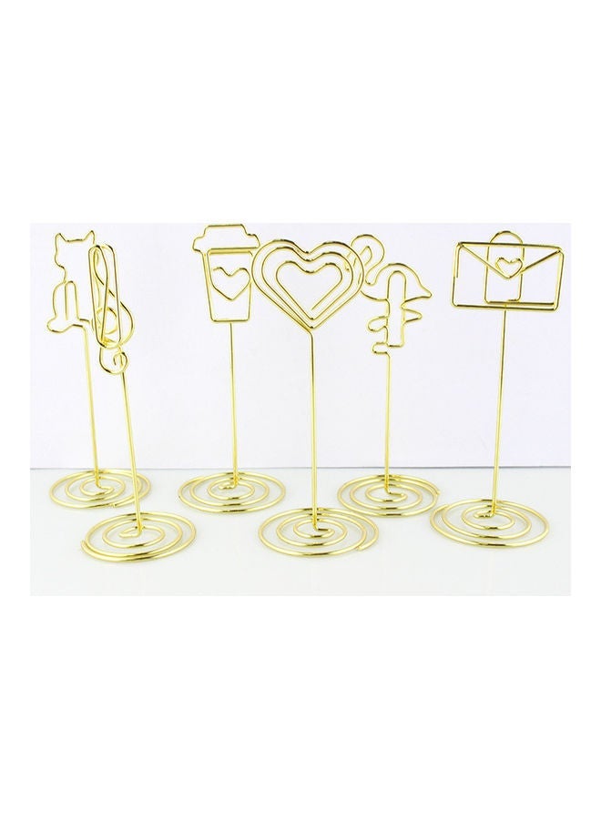 NIBEMINENT 6-Piece Place Card Holders Gold - Image 1