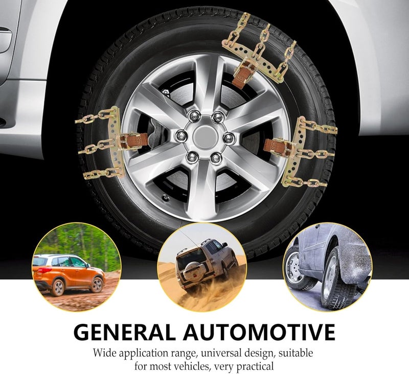 Garneck Car Anti-skid Tire Chain Universal Fit Suv Snow Chain Auto Wheel for Winter Driving Off-road Vehicles One Piece - Image 3