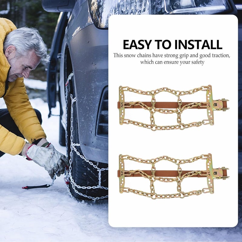 Garneck Car Anti-skid Tire Chain Universal Fit Suv Snow Chain Auto Wheel for Winter Driving Off-road Vehicles One Piece - Image 5