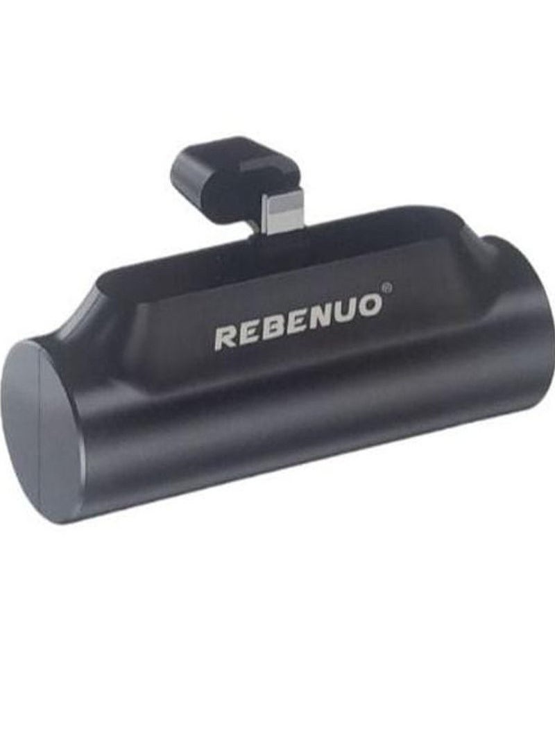 Rebenuo Mini Power Bank 5000mAh || Ultra-Compact Direct Plug Portable Charger with Fast Charging – High-Speed Output, Type-C & Lightning Compatible || Lightweight Travel Power Bank for iPhone, Android, Tablets | Earbuds, and More - Image 3