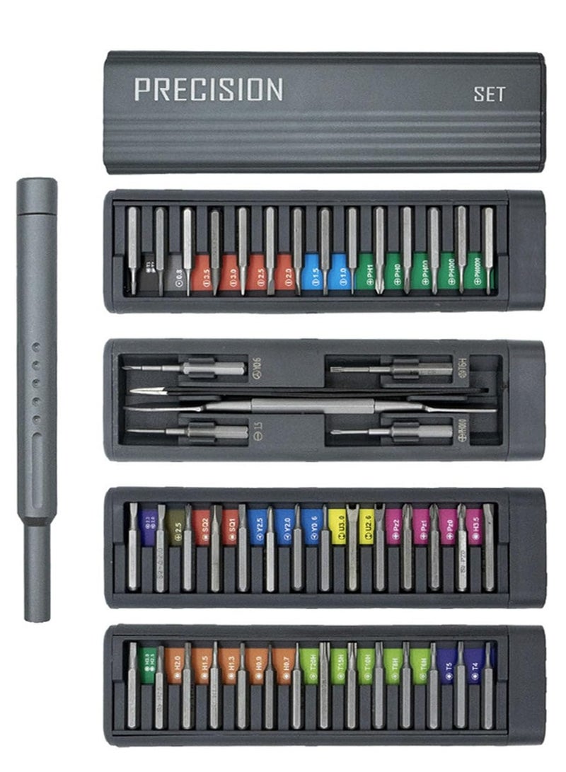 تتضمن 49 قطعة من مجموعة مفكات البراغي الدقيقة والهواتف وأجهزة الكمبيوتر المحمولة وأدوات إصلاح الأجهزة الصغيرة - Image 1