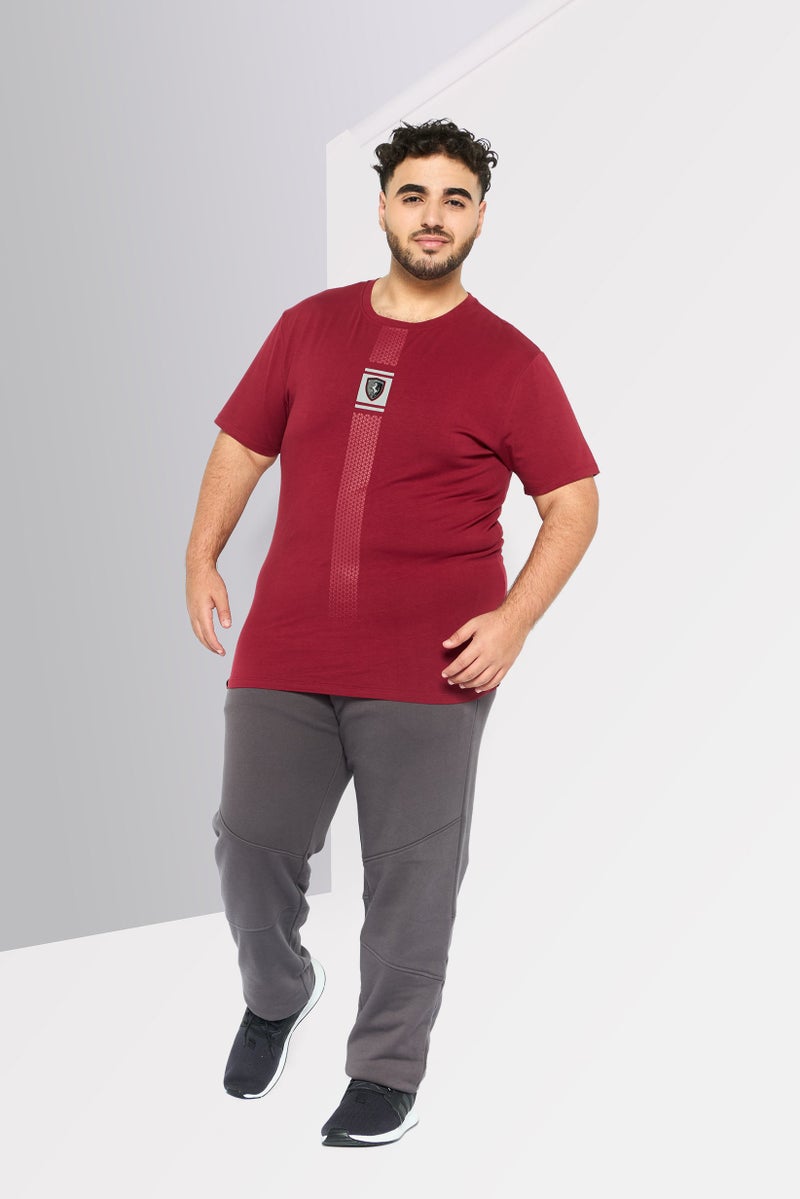 Scuderia Ferrari Men Sportswear Fit Short Sleeves Outdoor T-shirt, Maroon - Image 3