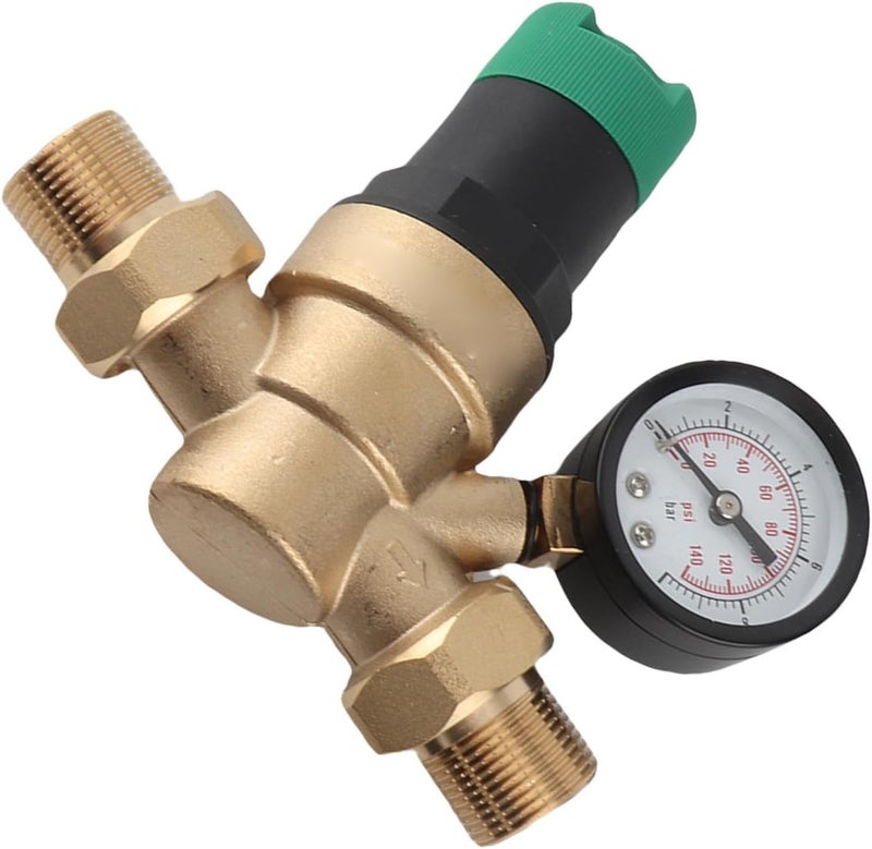 Brass Water Pressure Regulator, Adjustable RV Water Pressure Reducing Valve, Accurate Dial Regulator, Ideal for Residential Commercial Systems 1-6 Bar 20 Bar (3/4 inch (DN20)) - Image 5