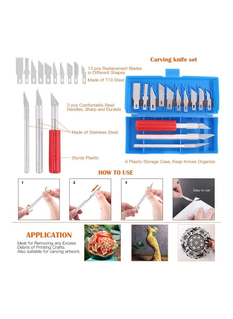 SYOSI 40 Piece 3D Printer Accessories Tool Kit, Spatulas, Tweezers, File, Needles, Cutting Mat and More 3D Printing Tools for Removal, Clean-up, Finish 3D Printers  - Image 2
