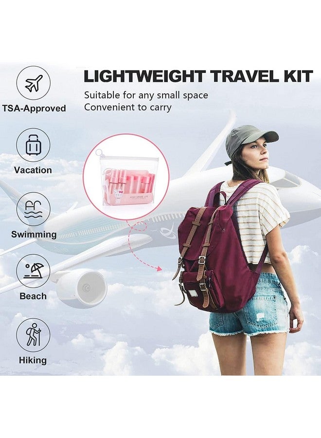 COOFANDY Travel Bottles Set, 7 Pcs Clear Plastic Refilling Containers Kit Empty Jars With Clear Toiletries Bag Leak-Proof For Cosmetics Shampoo Lotions Conditioner Liquid Creams - Image 5