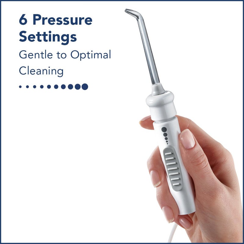 Waterpik Classic Professional Water Flosser, Electric Power With 6 Settings, 3 Flossing Tips, ADA Accepted, White WP-72 - Image 3