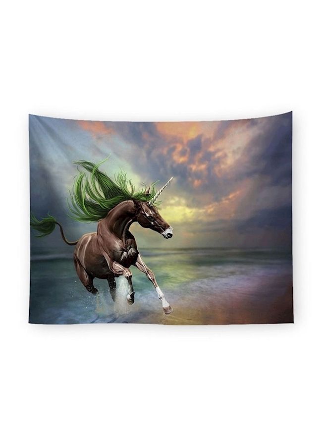 NIBEMINENT Home Decorative Tapestry Unicorn Printed Wall Hanging Multicolour 150x130cm - Image 1