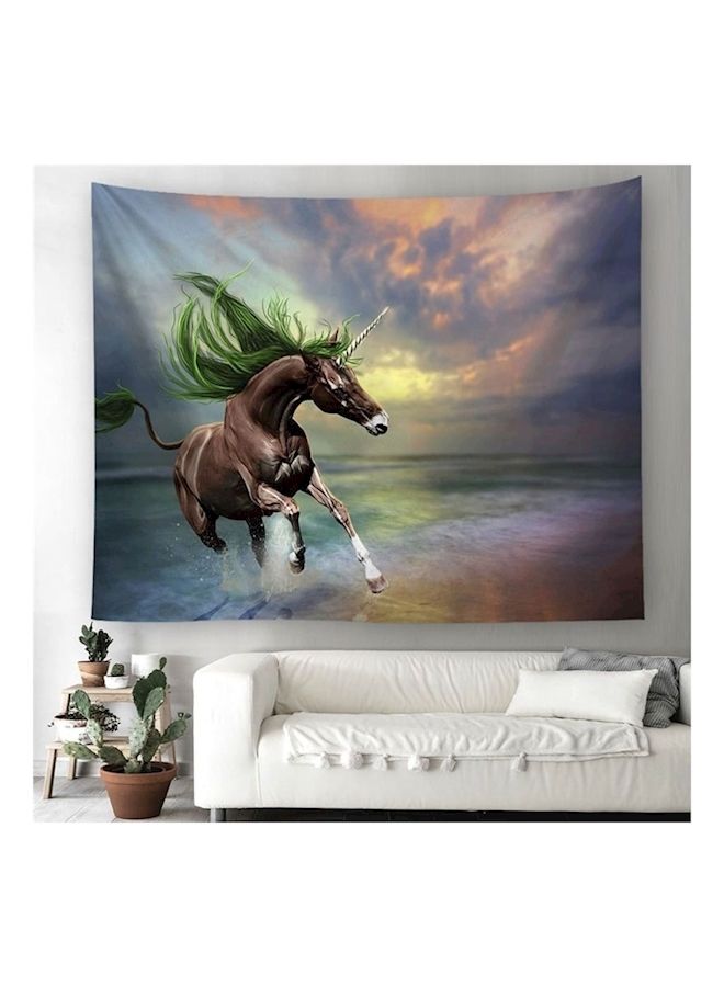 NIBEMINENT Home Decorative Tapestry Unicorn Printed Wall Hanging Multicolour 150x130cm - Image 2