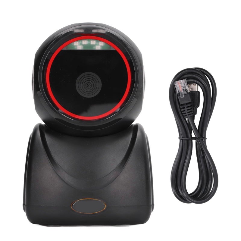 ماسح باركود QR 1D 2D لسطح المكتب USB متعدد الاتجاهات مع استشعار تلقائي للسوبر ماركت والصيدليات البيع بالتجزئة - Image 2