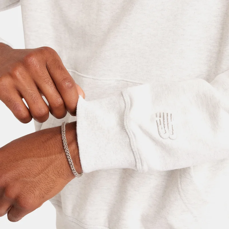 New Balance White Men's Athletics French Terry Player Hoodie for Men | Best Price UAE
