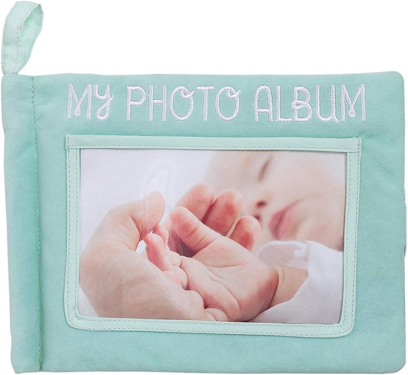 Pear Head Plush Photo Album, Baby Shower Registry Addition, Gender Neutral Baby Toy, 8.75x6.25x0.75 Inch - Image 1