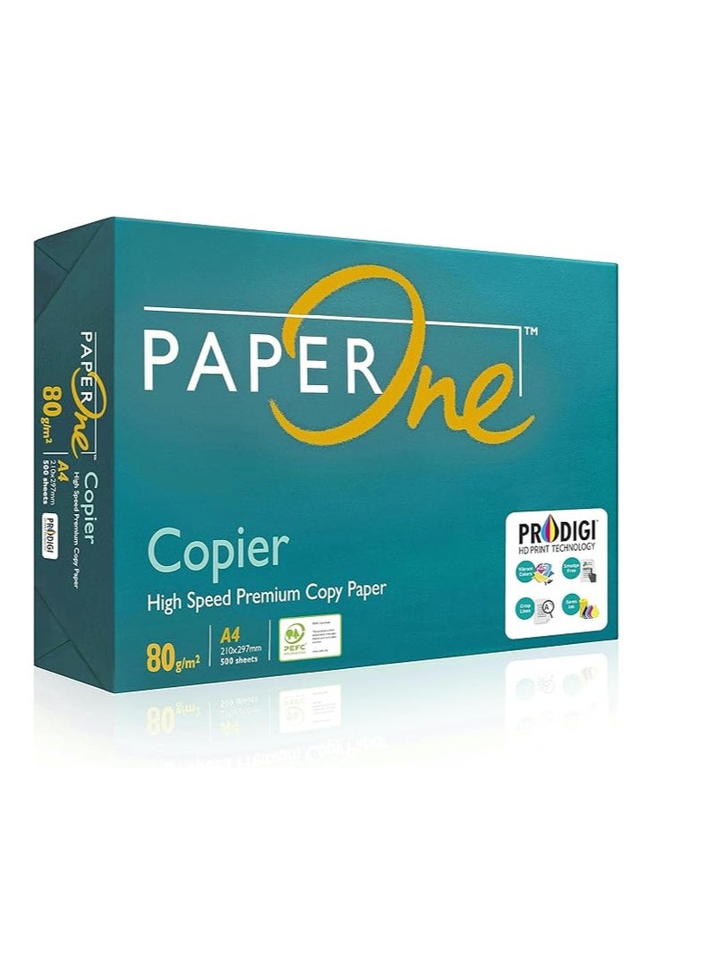 PaperOne ورق بيبر وان كوبر المتميز، 80 جرام، مقاس A4، 500 ورقة في رزمة - Image 1