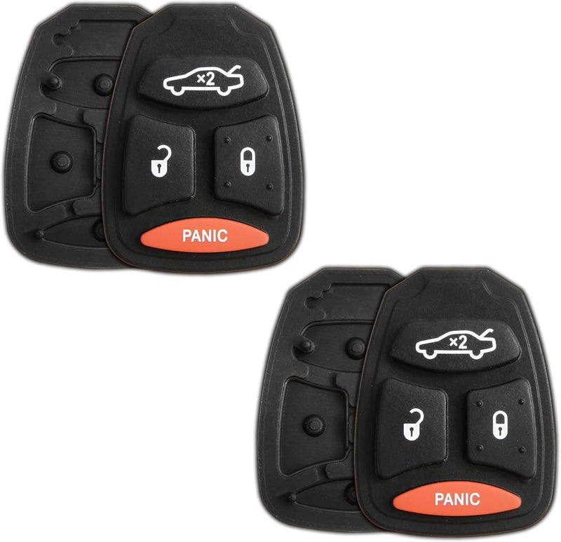 KeylessOption Replacement Keyless Entry Remote Ignition Key Rubber Button Pad Repair Fix (Pack of 2) - Image 1