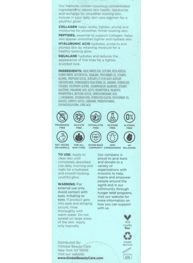 Global Beauty Care Smooth & Lift Collagen Eye Cream With Peptides Hyaluronic Acid & Squalane 0.5Fl Oz - Image 2