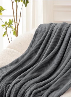 Donetella Soft Waffle Fleece Blanket King Size(200X240 CM) No Shed,No Pilling Plush Cozy Throw 300 GSM Lightweight Blanket For Bed, Couch , Chair , Sofa And Camping,Wenge  - Image 2