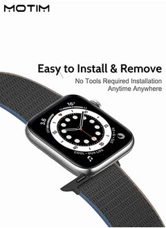 Motim Apple Watch Braided Loop Band 49 mm 45 mm 44 mm 42 mm, Adjustable Nylon Sport Strap Replacement Band Women Men for iWatch Ultra/SE Series 10/9/8/7/6/5/4/3/2/1  - Image 2