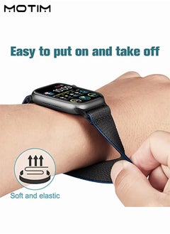 Motim Apple Watch Braided Loop Band 49 mm 45 mm 44 mm 42 mm, Adjustable Nylon Sport Strap Replacement Band Women Men for iWatch Ultra/SE Series 10/9/8/7/6/5/4/3/2/1  - Image 4