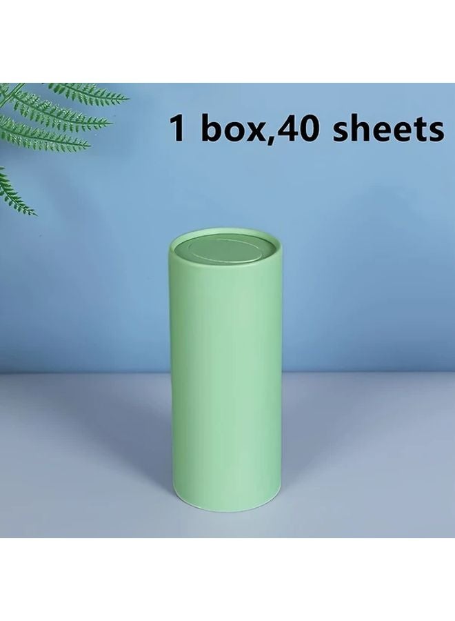 Green Morandi Car Tissue Tubes 40pcs 3 Ply Dispenser Friendly for Car Store - Image 1
