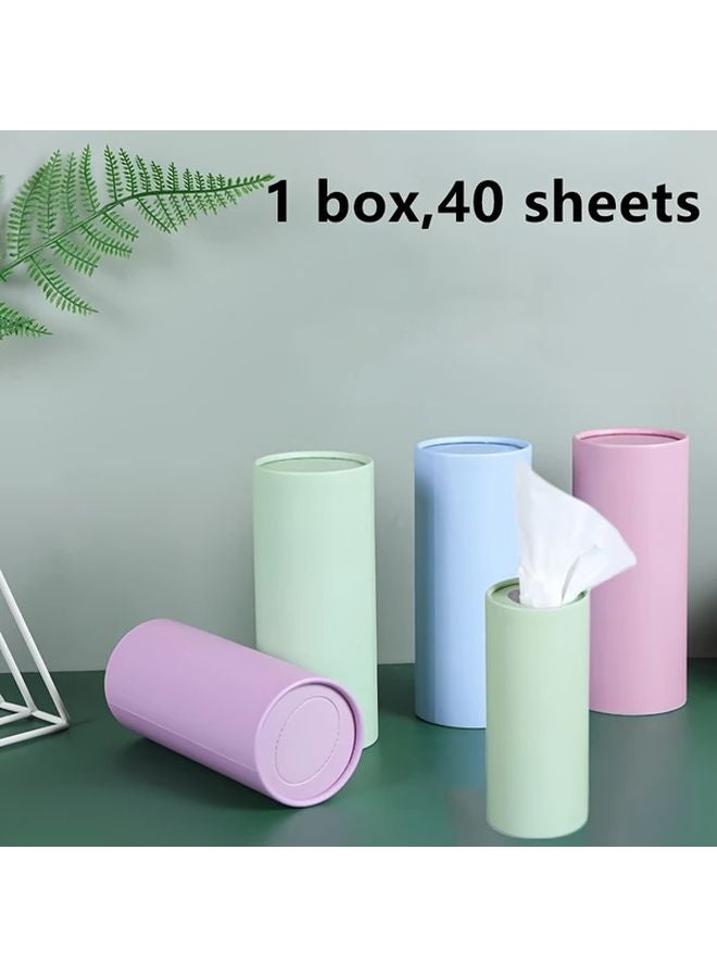 Green Morandi Car Tissue Tubes 40pcs 3 Ply Dispenser Friendly for Car Store - Image 2