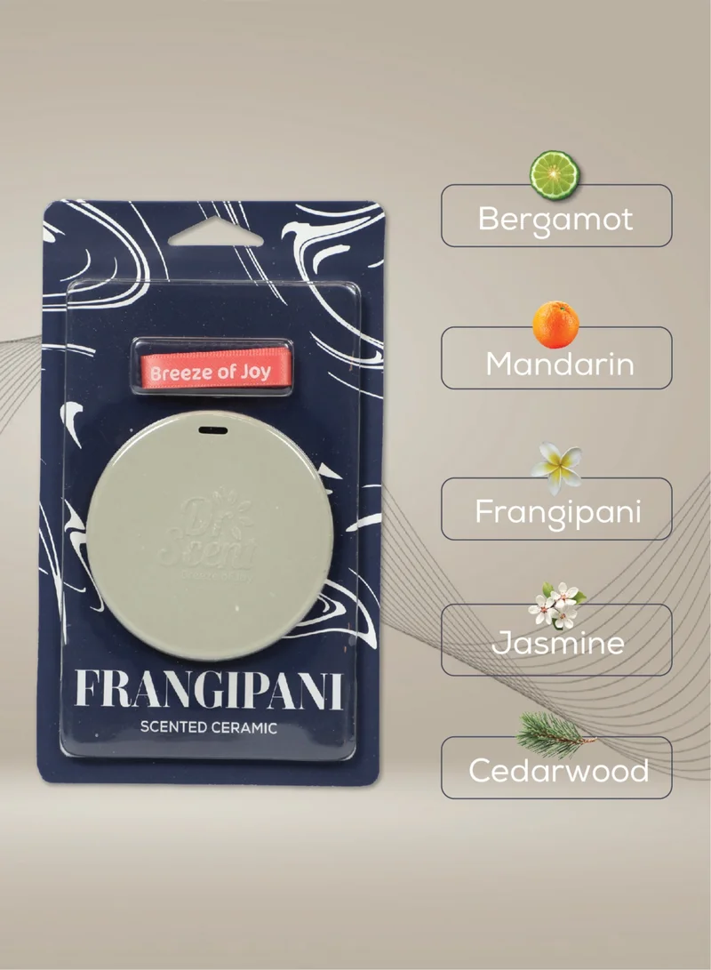 Dr Scent Ceramic Fragrance with Hanging Yarn, Luxurious and Delicate Lasting Home Fragrance (Frangipini) – Perfumed ceramic, Best Air Freshener for Drawer, Closet & for car