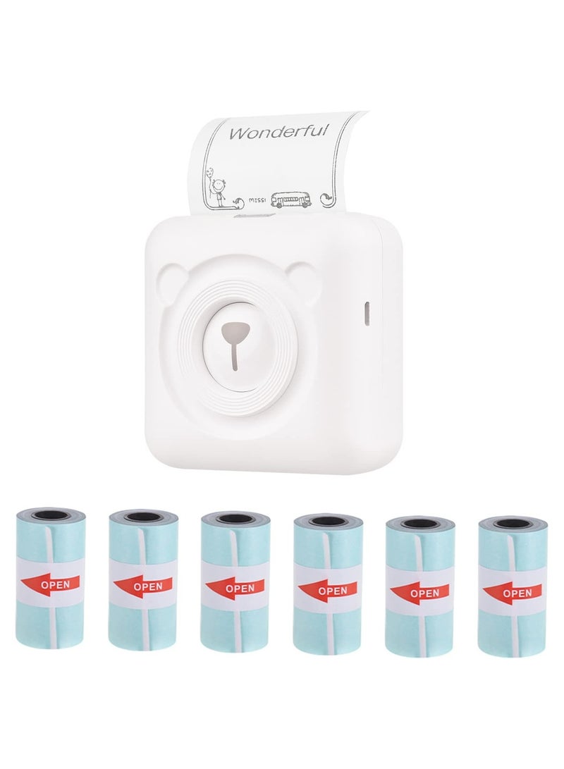 بيري بيدج طابعة حرارية صورة ملصقة مذكرة ورق إيصال + 6 بكرات لاصقة ورق 5730 مم - Image 1