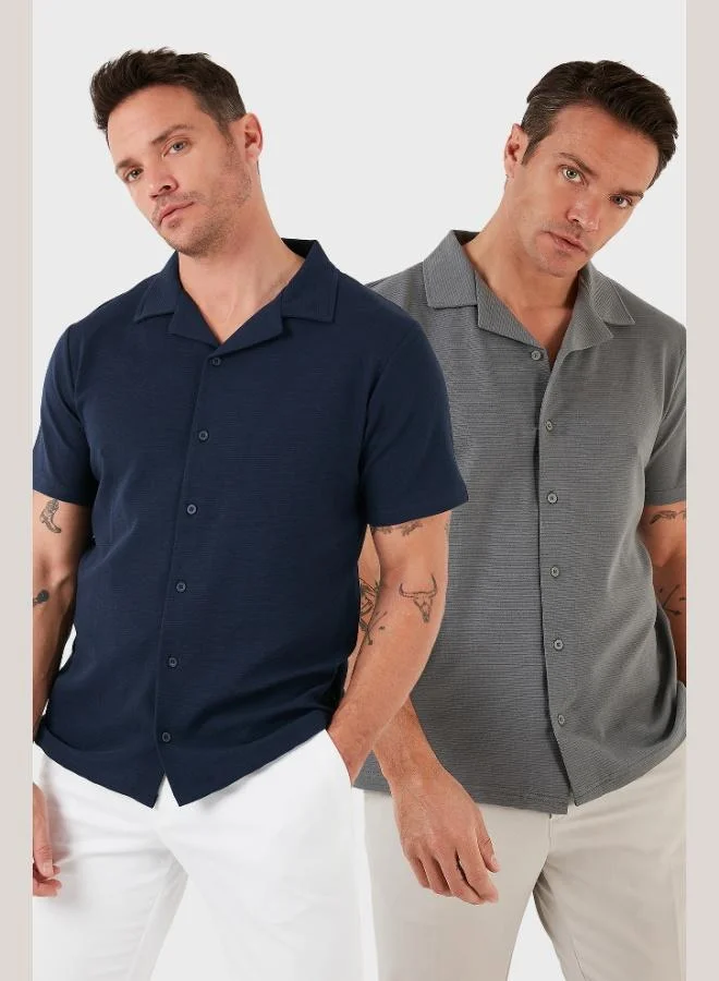 Buratti Cotton Regular Fit Short Sleeve 2-Pack Men's Shirt SHIRT 5902640S2