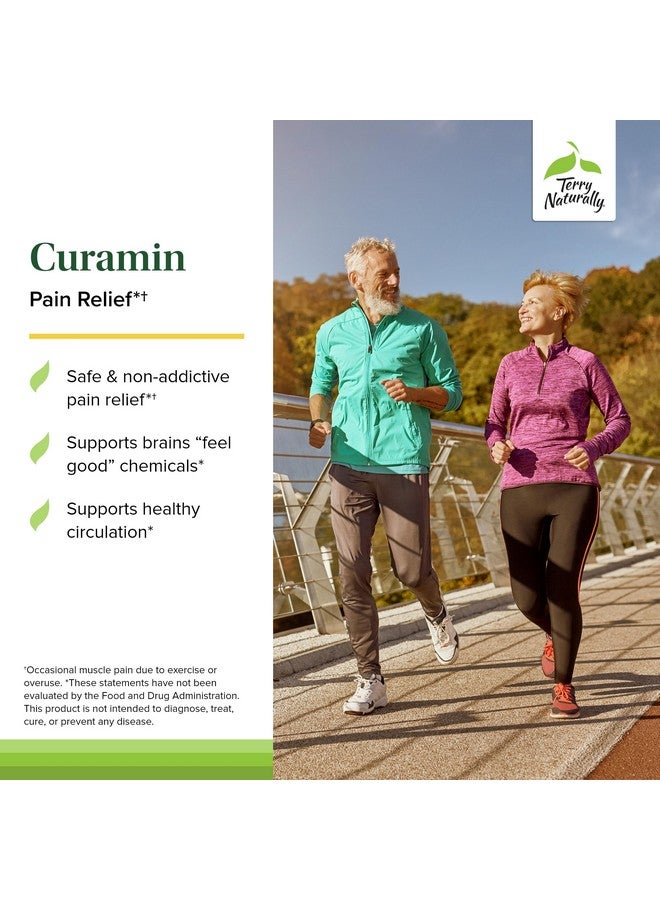 Terry Naturally Curamin - 120 Capsules - Non-Addictive Pain Relief Supplement with Curcumin from Turmeric, Boswellia, DLPA & Nattokinase - Non-GMO, Vegan, Gluten Free - 40 Servings - Image 3