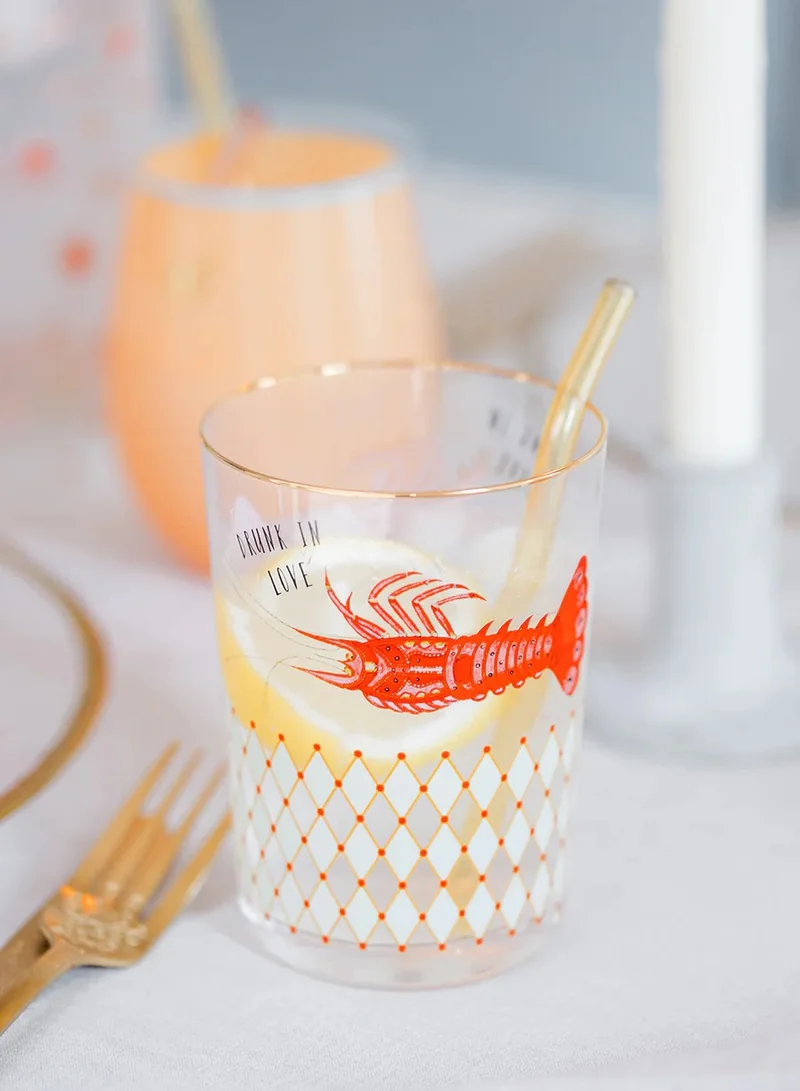YVONNE ELLEN Lobster Hi Ball Glass