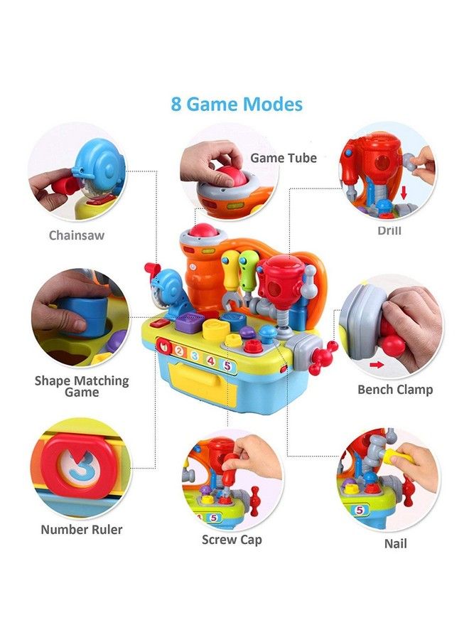 Woby Multifunctional Musical Learning Tool Workbench Toy Set For Kids With Shape Sorter Tools - Image 3
