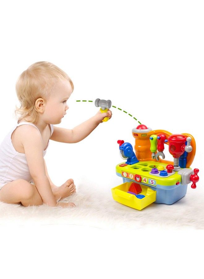 Woby Multifunctional Musical Learning Tool Workbench Toy Set For Kids With Shape Sorter Tools - Image 4
