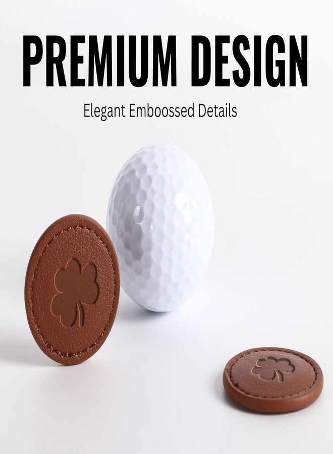CybGene Irish Gifts for Men Golf Ball Markers (Tan, Set of 2), Irish Leather Golf Markers Golf Accessories, Birthday, Christmas - Image 5