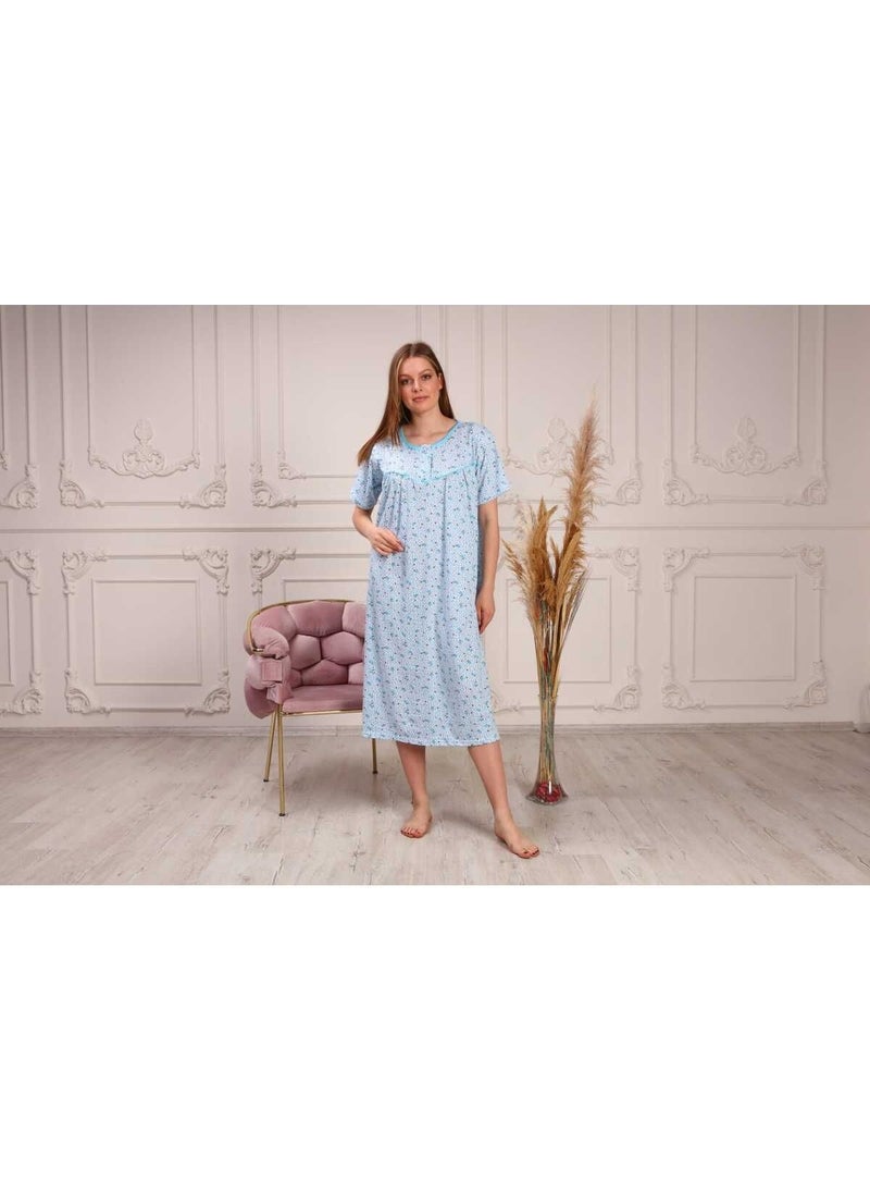 Seva Mother, Hospital Nightgown Short Sleeve Battal Comfortable Pattern  - Image 1