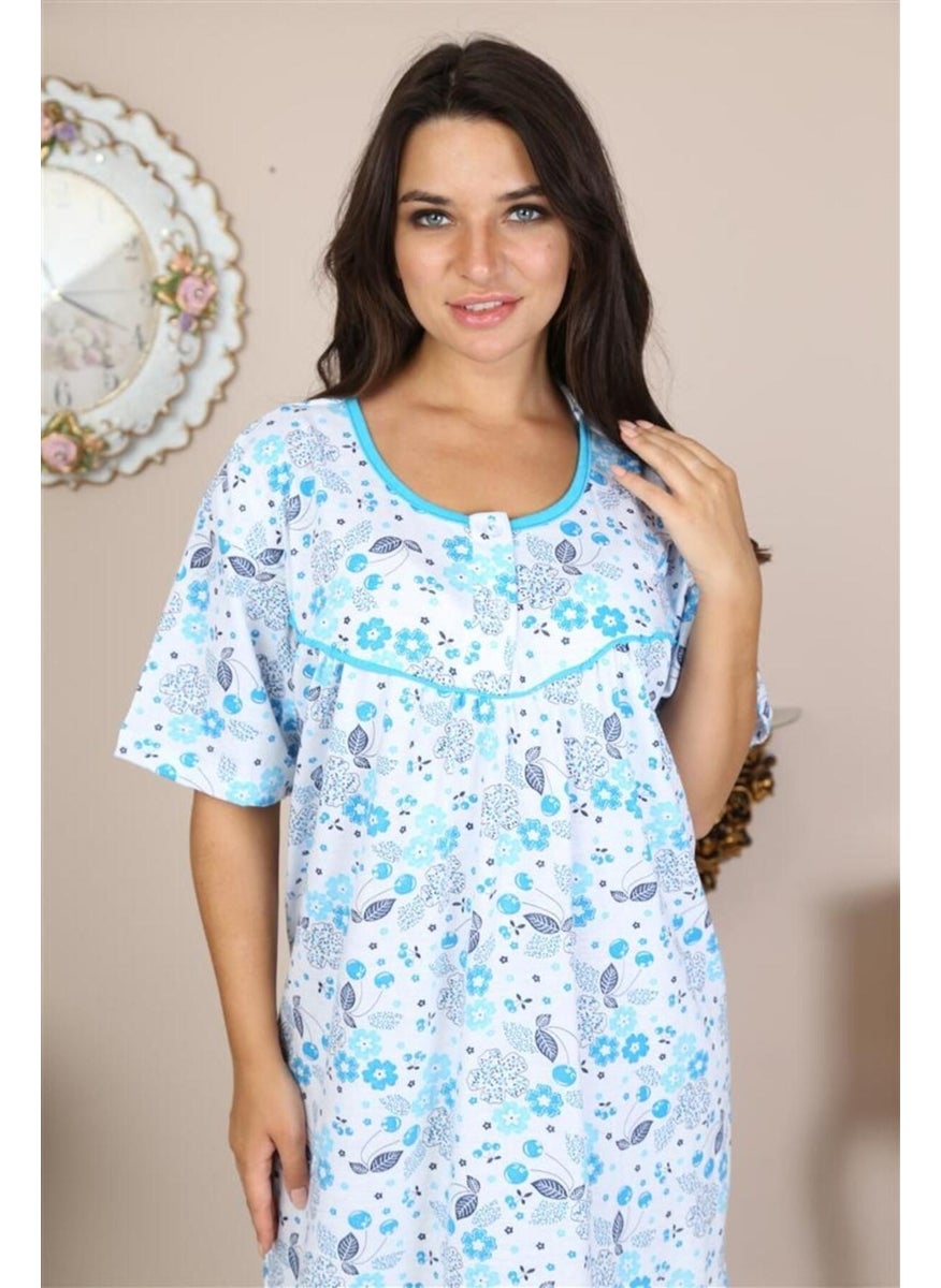 Seva Mother, Hospital Nightgown Short Sleeve Battal Comfortable Pattern  - Image 2
