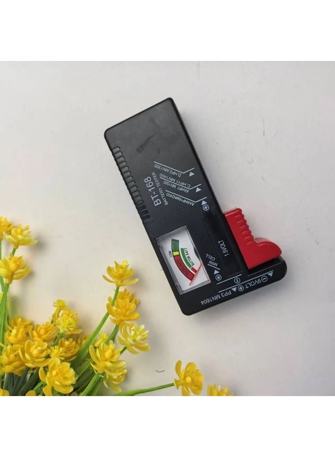 Black Universal Battery Tester For AA AAA C D 9V Button Cell Portable Color Coded Meter - Image 1