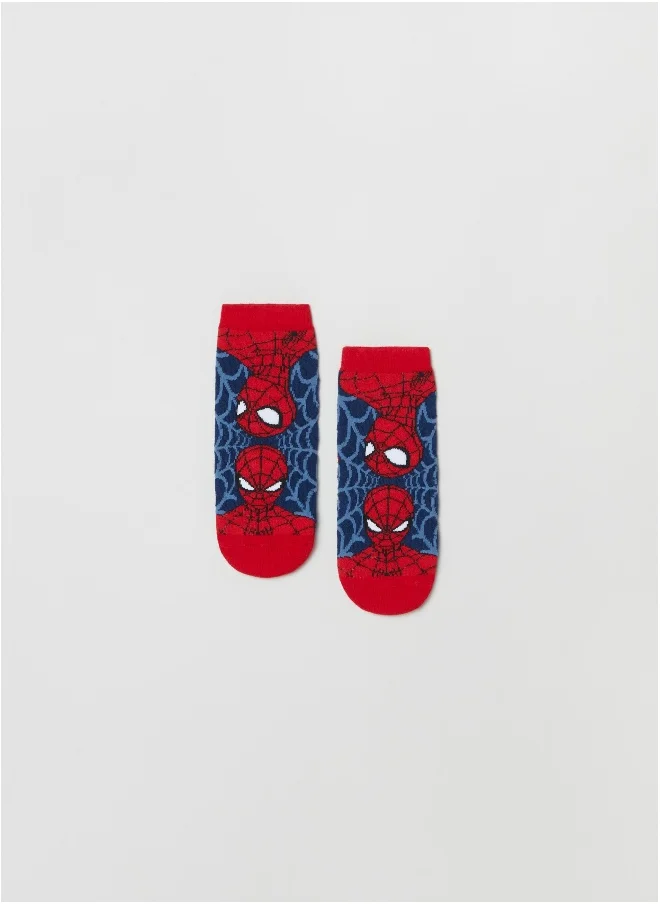 او في اس Slipper socks with Spider-Man design