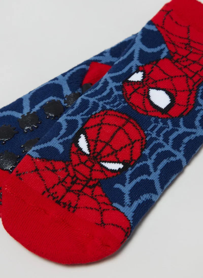 Ovs Slipper socks with Spider-Man design