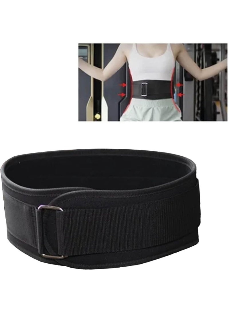 FAYET Adjustable Lightweight Self-Locking Weightlifting Belt, Breathable EVA Nylon Back Support for Powerlifting and Gym Training - Image 2