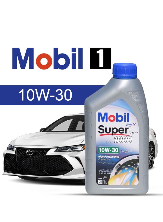 موبيل زيت محرك سيارة تويوتا، افالون 2024 - 2009 - لزوجة 10w30 موبيل سوبر 6 لتر، مع فلتر زيت المحرك - 2009 2010 2011 2012 2013 2014 2015 2016 2017 2018 2019 2020 2021 2022 2023 2024