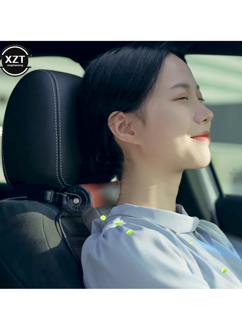 Car Interior Rear Headrest Fan USB Plug Car Seat Low Noise Creative Low Power Seat Back Wind Fan Summer Car Cooling Fan - Image 2