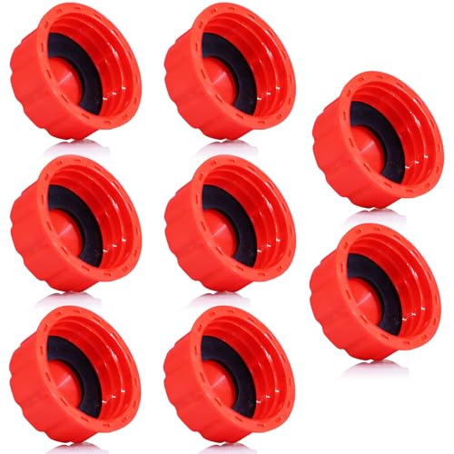 Niwicka Niwikca Gas Can Cap Replacement, Universal Fit Gas Can Spout Cover, 8 Pack with Gasket for 1 & 2，5 Gallon Gasoline Can, Small Gas Canister - Image 1
