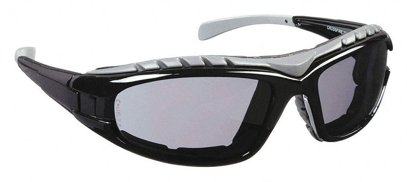 Crossfire Eyewear 2761 AF Diamondback Foam-Lined Safety Glasses with Black Frame and Smoke Anti-Fog Lens - Image 2