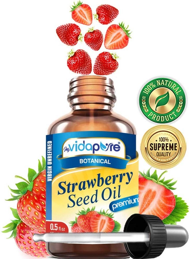 myVidaPure زيت بذور الفراولة MYVIDAPURE 100% نقي غير مكرر معصور على البارد. مرطب للوجه، البشرة، الشعر، الأظافر، الندوب، مضاد للشيخوخة أوميغا 6 فيتامين C 0.5 أونصة سائلة - 15 مل - Image 2