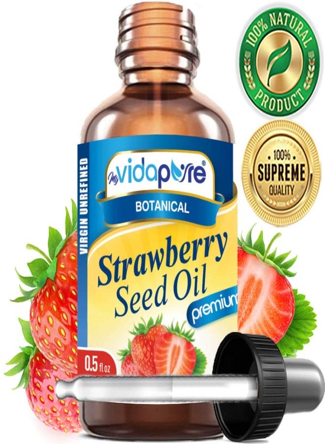 myVidaPure زيت بذور الفراولة MYVIDAPURE 100% نقي غير مكرر معصور على البارد. مرطب للوجه، البشرة، الشعر، الأظافر، الندوب، مضاد للشيخوخة أوميغا 6 فيتامين C 0.5 أونصة سائلة - 15 مل - Image 3