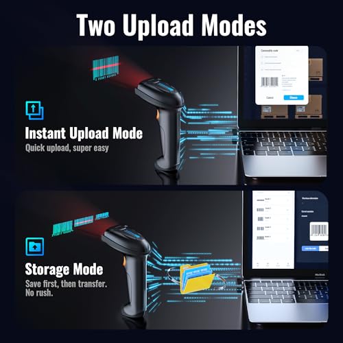 Tera 1D 2D QR Barcode Scanner Wireless and Wired with Battery Level Indicator Digital Printed Bar Code Reader Cordless Handheld Barcode Scanner Compact Plug and Play Model D5100 - Image 4