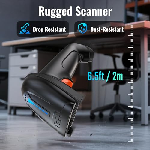 Tera 1D 2D QR Barcode Scanner Wireless and Wired with Battery Level Indicator Digital Printed Bar Code Reader Cordless Handheld Barcode Scanner Compact Plug and Play Model D5100 - Image 5