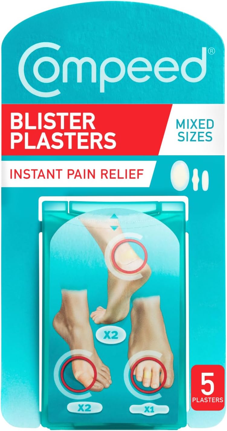 Compeed Blister Plasters Mixed Size 5 Pack Hydrocolloid Foot Treatment Heal Fast - Image 1